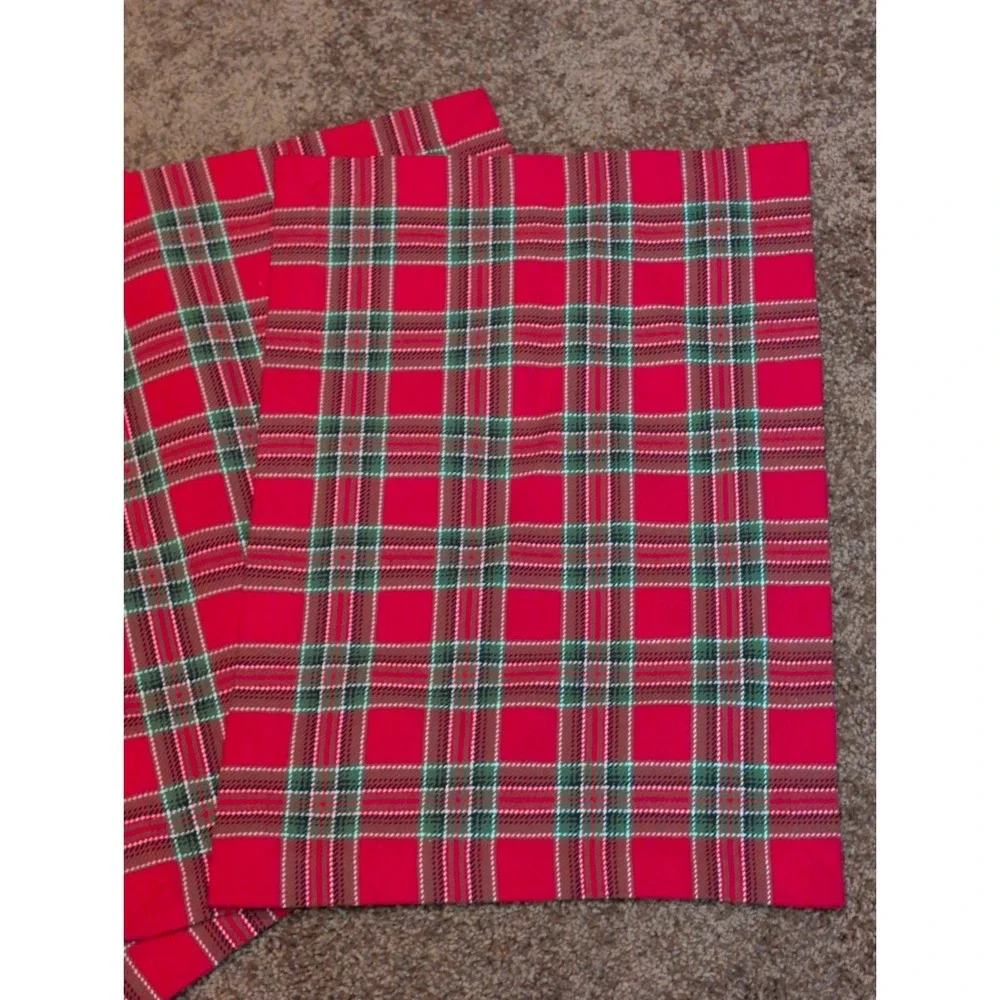 NWT Pier 1 Red Tartan Plaid Christmas 19